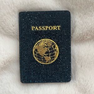 Judith Lieber 100% authentic passport cover TRAVELER NAVY